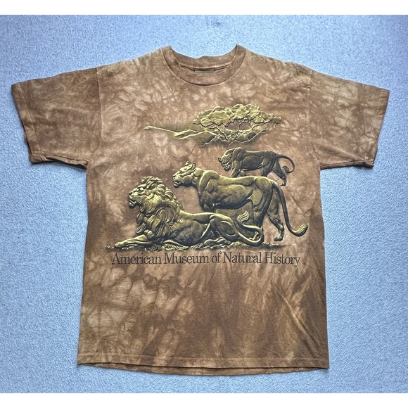 The Mountain Other - Vintage American Museum of Natural History Shirt Mens Large Lion Graphic 90s Tee